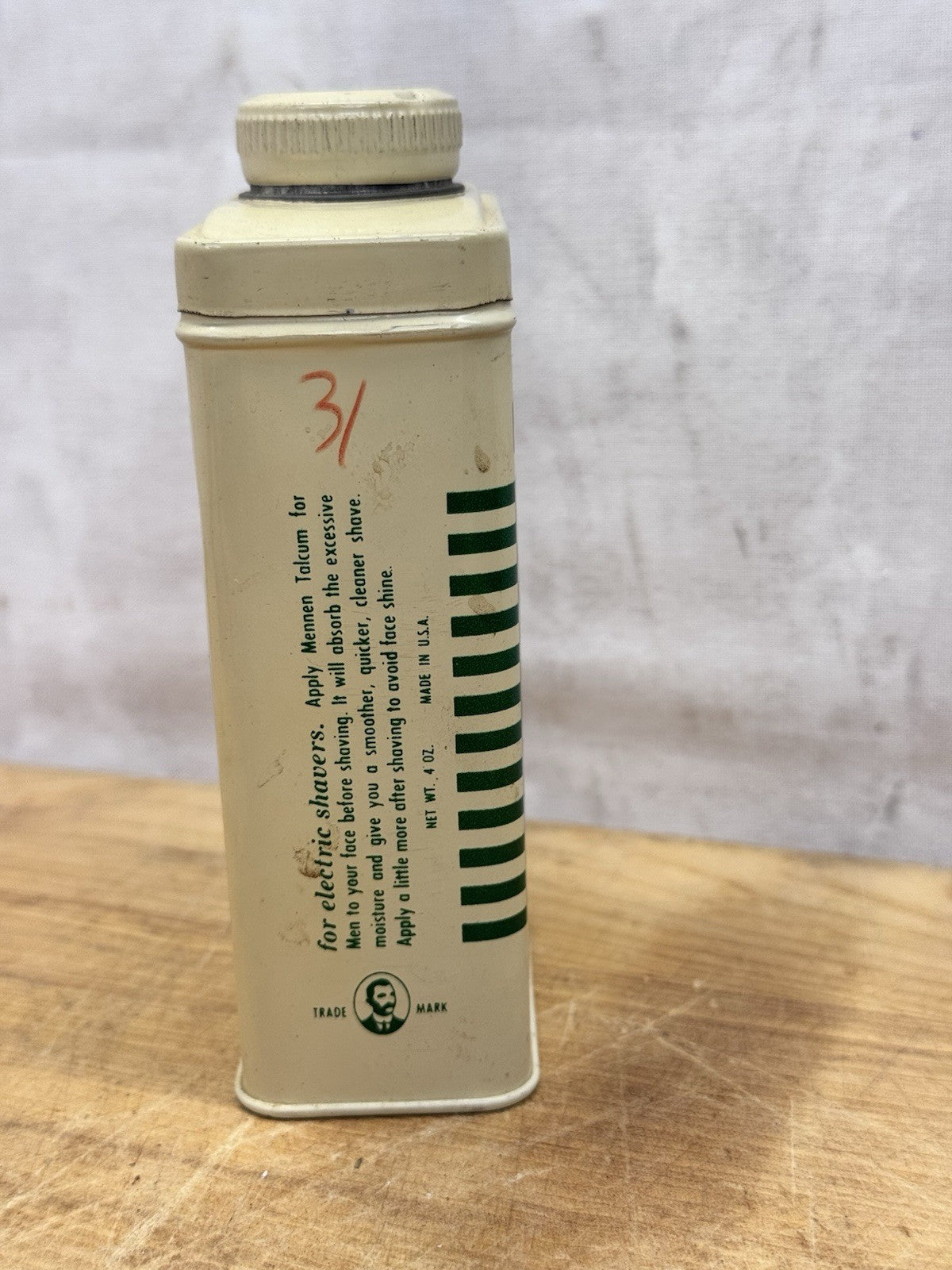 Talc For Men Vtg Powder Tin #1368