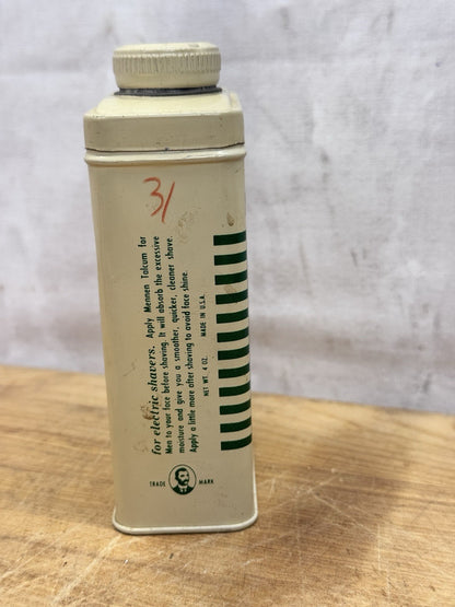 Talc For Men Vtg Powder Tin #1368
