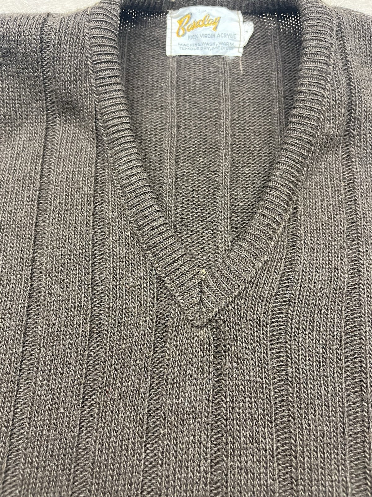 1950s Grandpas Barclay Brown Sweater Vest