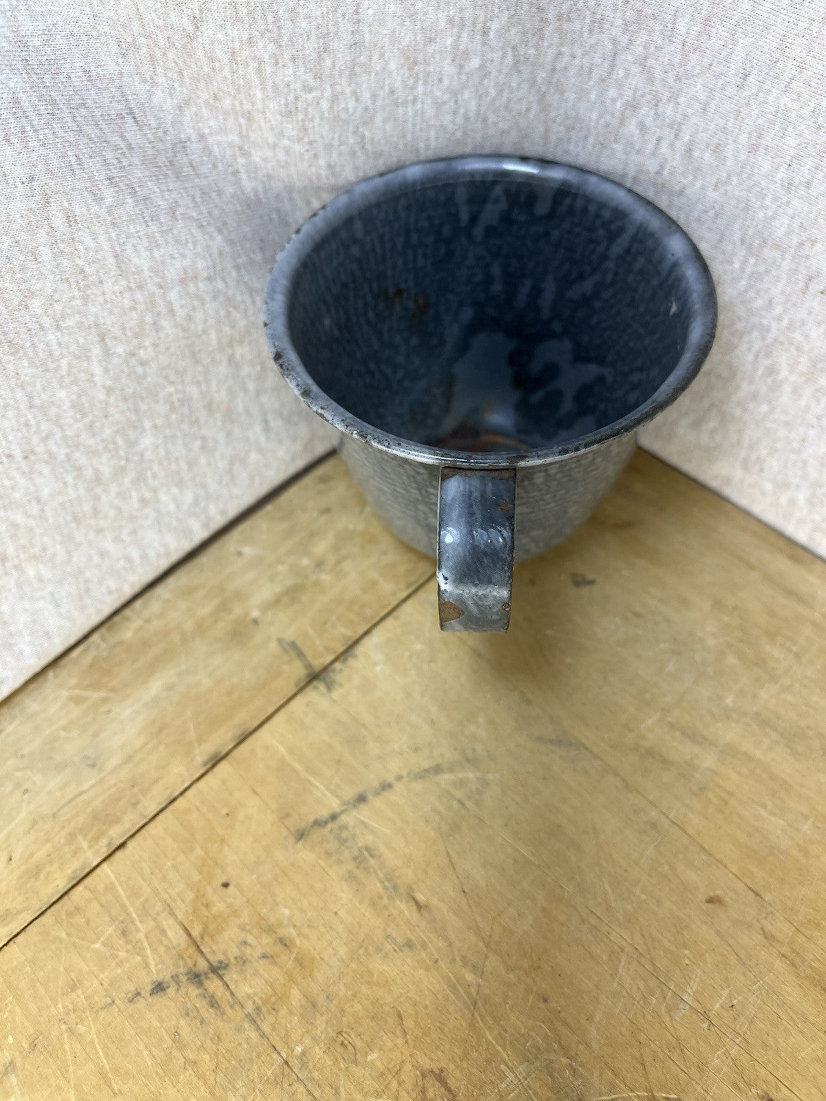 Grey Enamel Coffee Cup