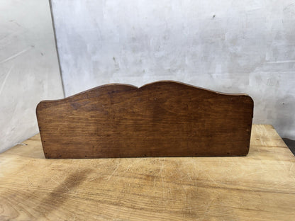 Vintage Wooden Box With Lid Metal Band  #S-1825