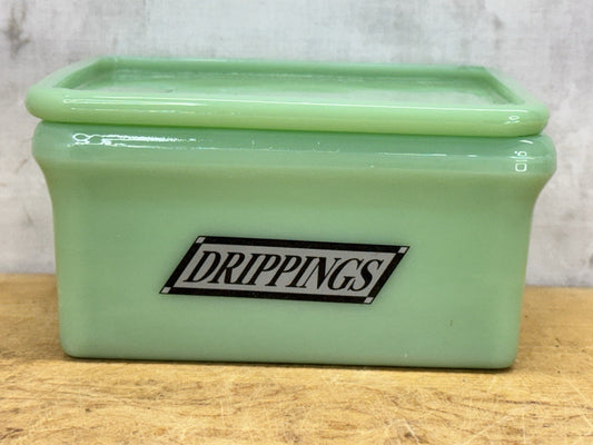 Jadeite Drippings Grease Container Antique Excellent Condition #1115