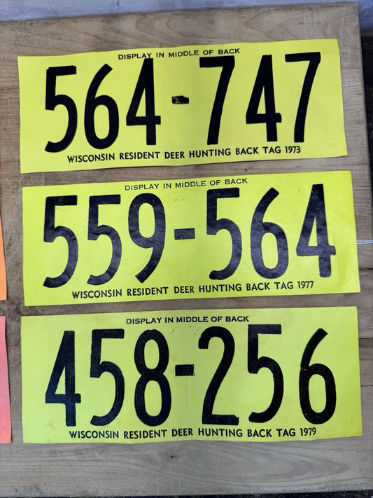 1972-1979 Wisconsin Resident Deer Hunting Tags #1492