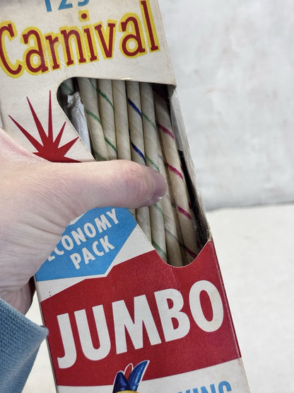 Carnival Jumbo Straws Vintage Box With Straws