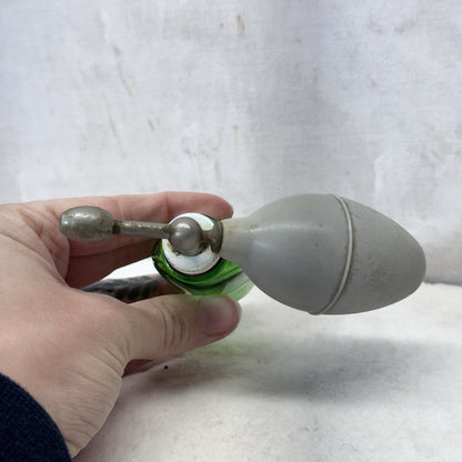 Medical Atomizer Green Glass Bottle Vintage