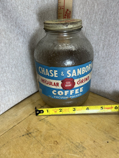 Chase & Sanford #1 Vintage Coffee Jar Empty