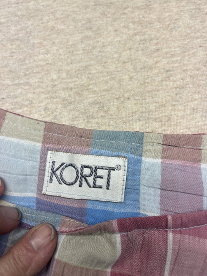 1980s Women’s Pink And Blue Cotton Sleeveless Top