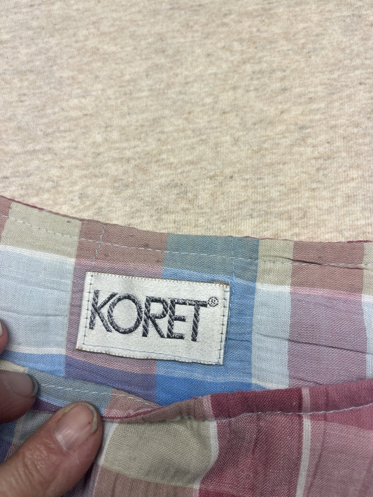 1980s Women’s Pink And Blue Cotton Sleeveless Top