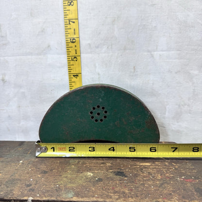 Metal Vintage Waistband Fishing Bait Container Green