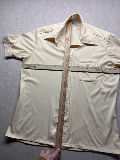 1980s Men’s Pale Yellow Shirt