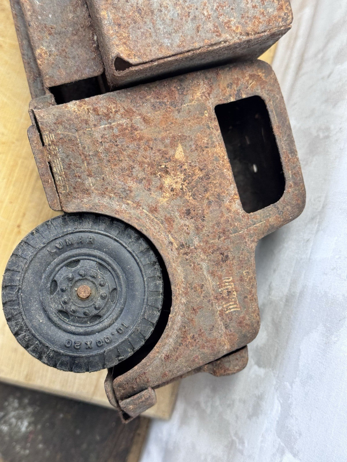 Vintage 1950’s Marx Lamar Army Troop Transport Truck Pressed Steel #1338