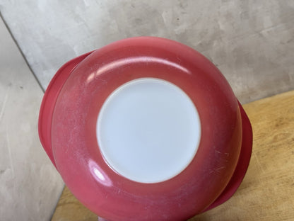 Pink Pyrex Vintage Bowl Has Paint Loss #S-1867