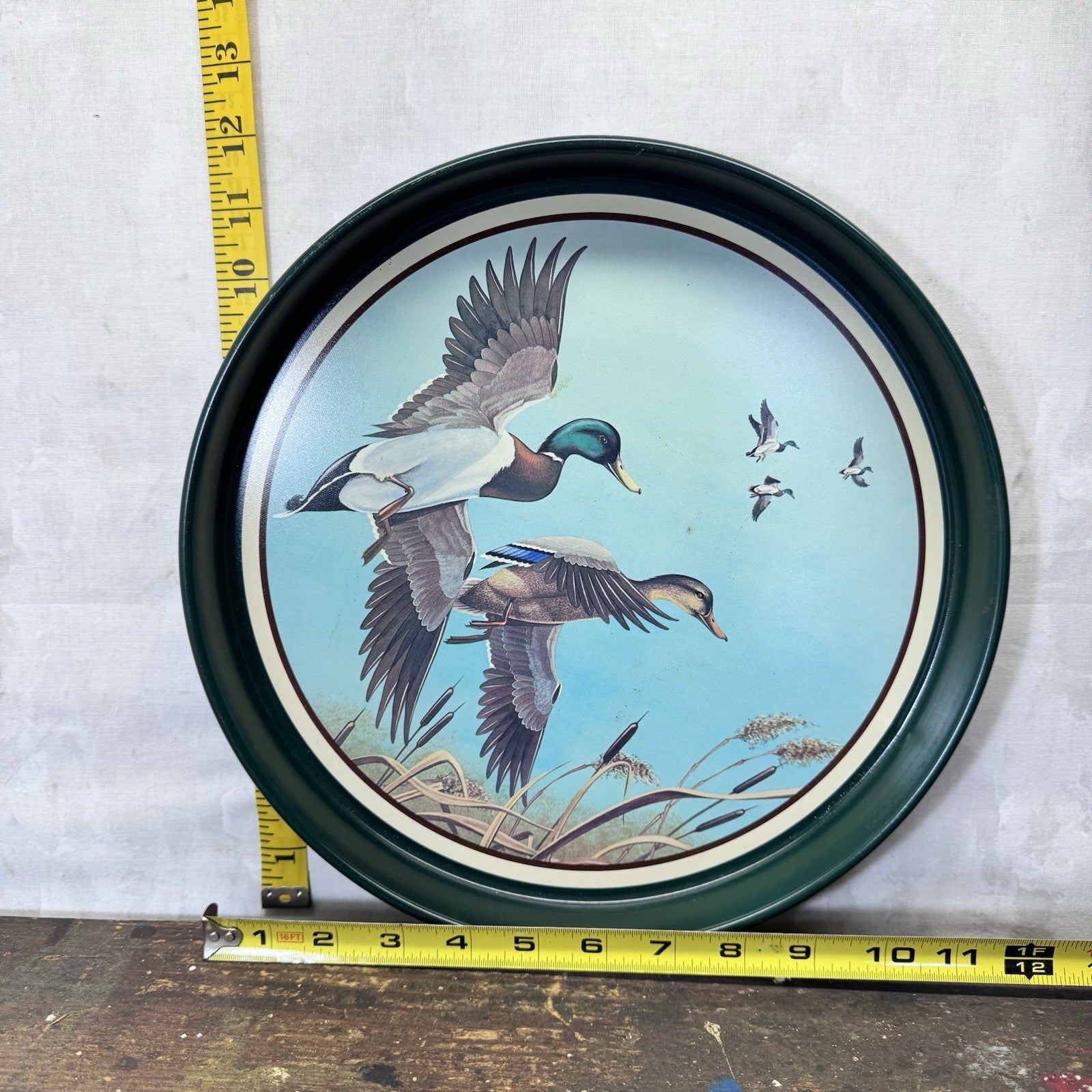 Mallards Serving Tray Vintage Metal 