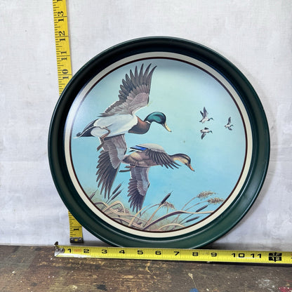 Mallards Serving Tray Vintage Metal 