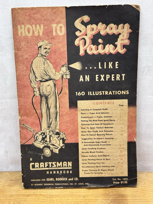 Vtg Spray Paint Guidebook Craftsman Handbook #1392