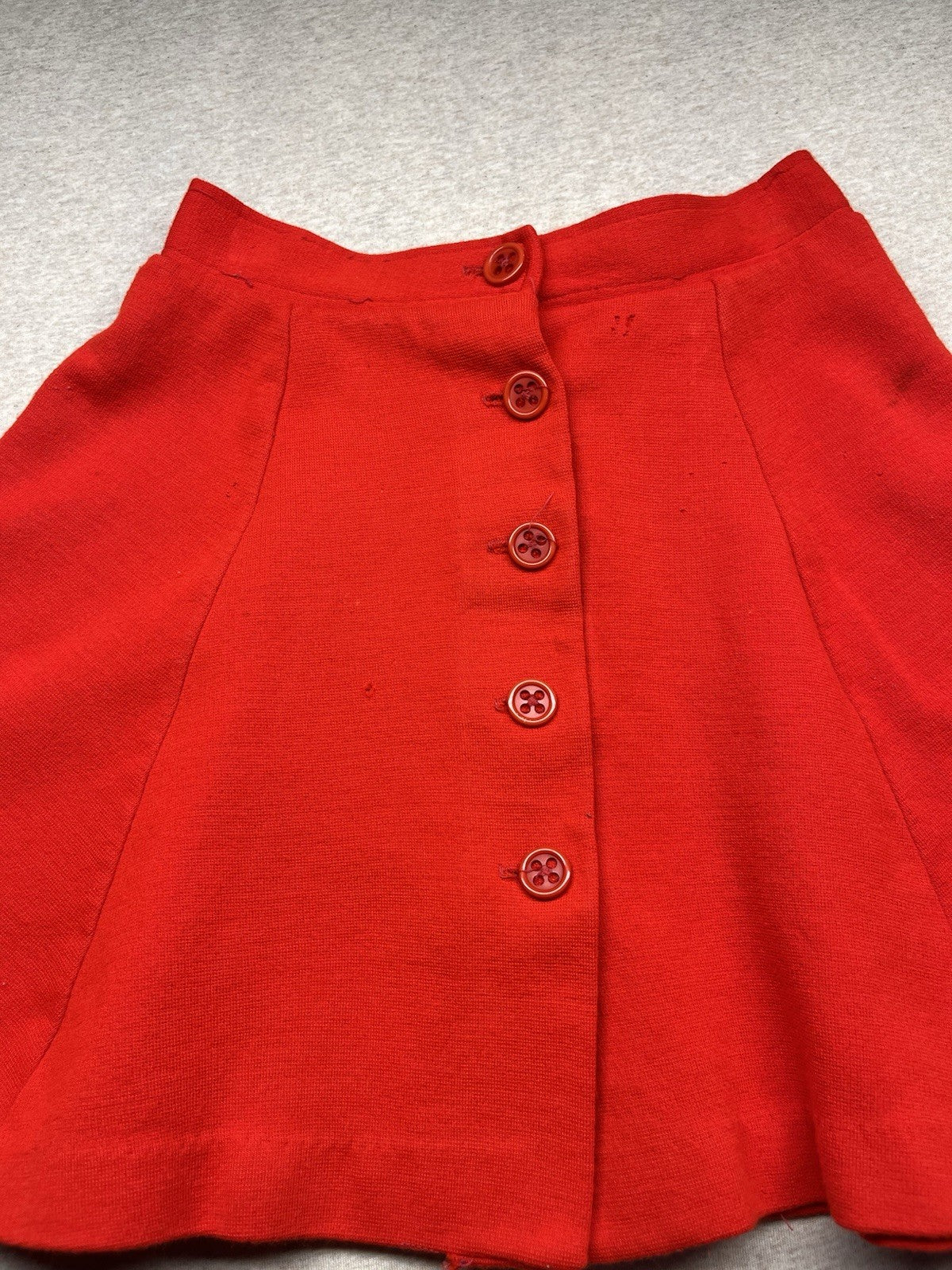 1960s  Red Knit Mini Skirt