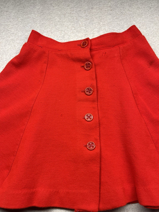 1960s  Red Knit Mini Skirt