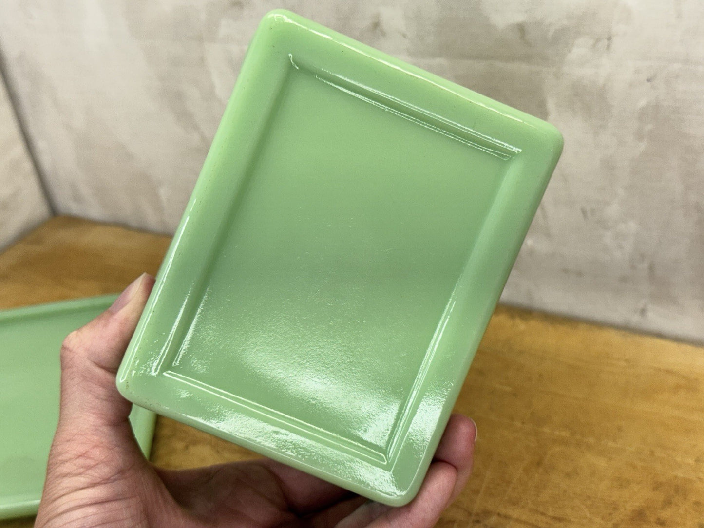 Jadeite Drippings Grease Container Antique Excellent Condition #1115