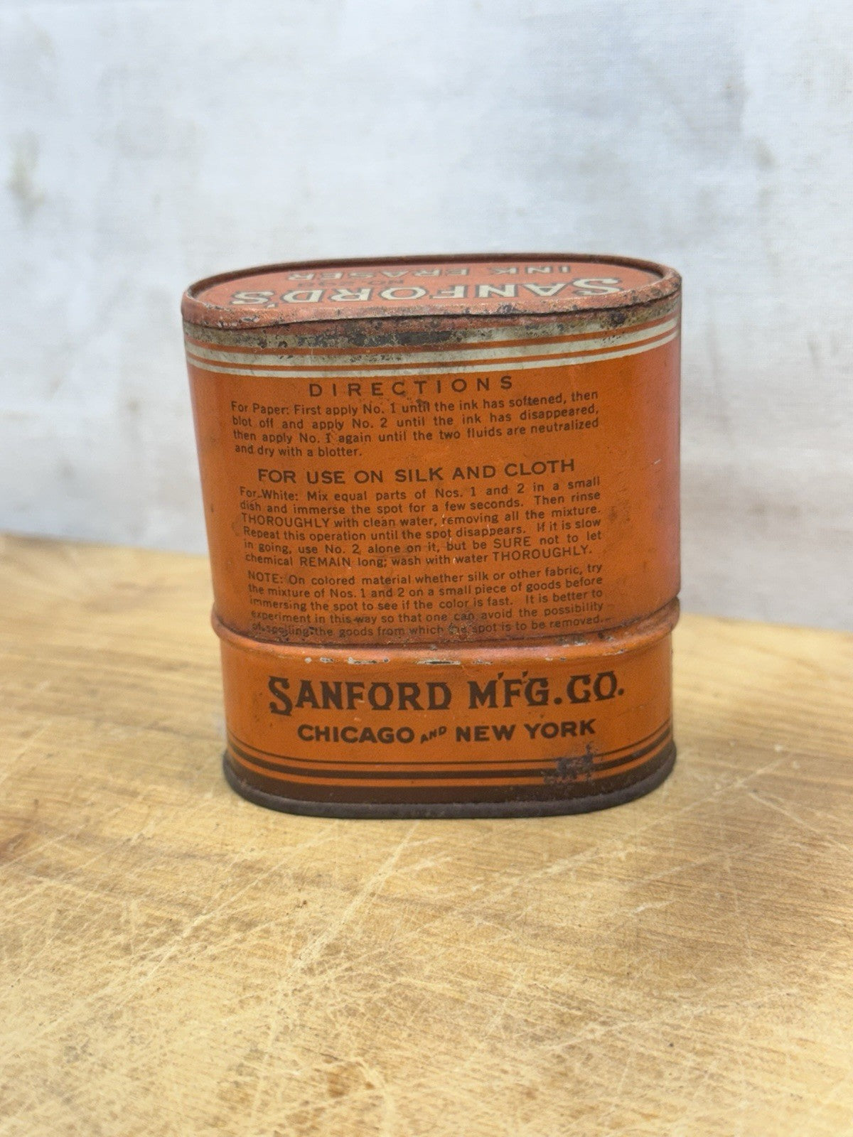 Sanford’s Ink Eraser No. 298 Tin Antique #1448
