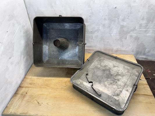 Antique Angel food Tin Mold With Lid  #1494