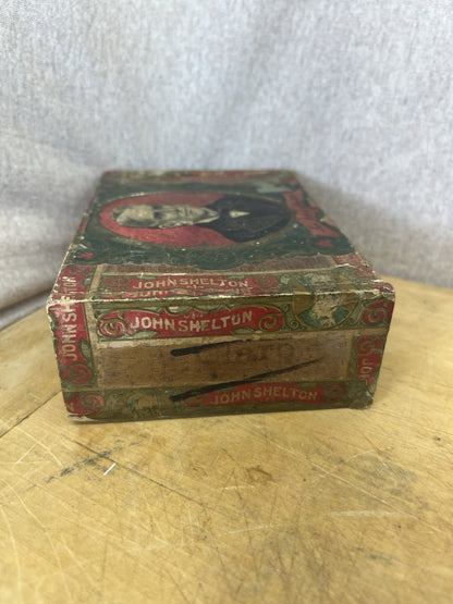 Sir John Shelton Empty Cigar Box