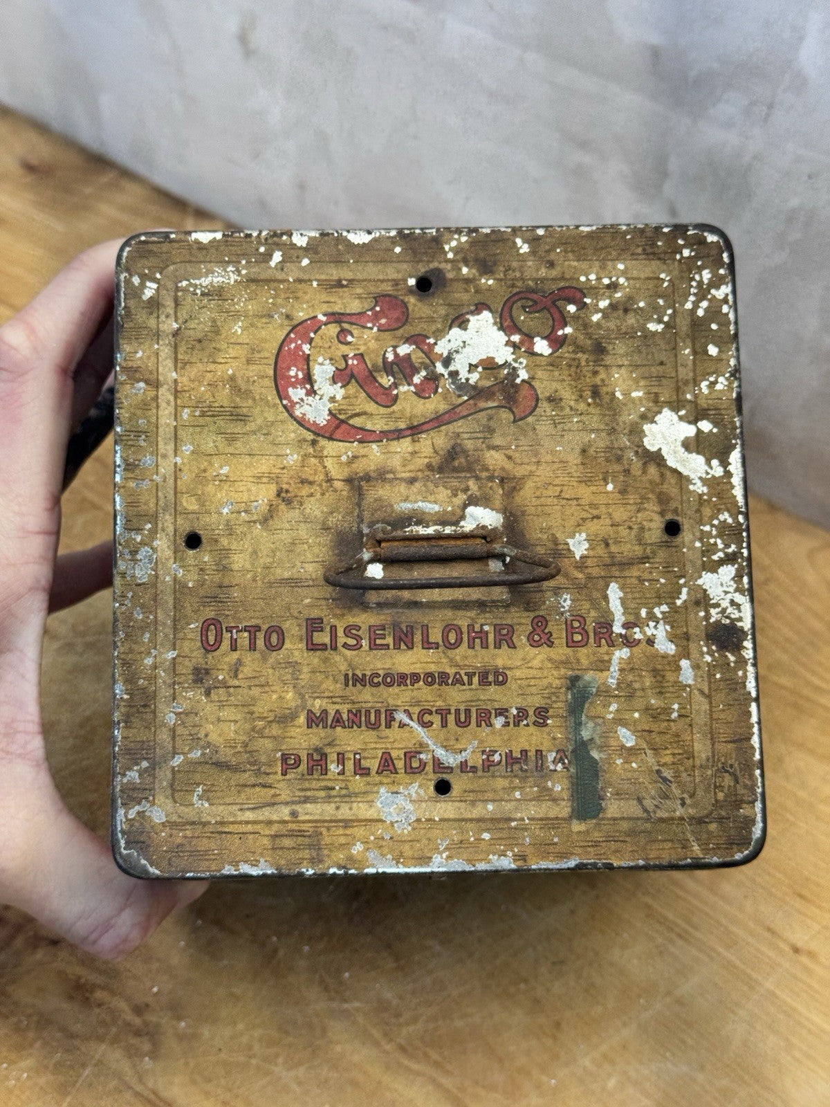 Cinco Empty Handy Humidor Tin Box Vtg #1290