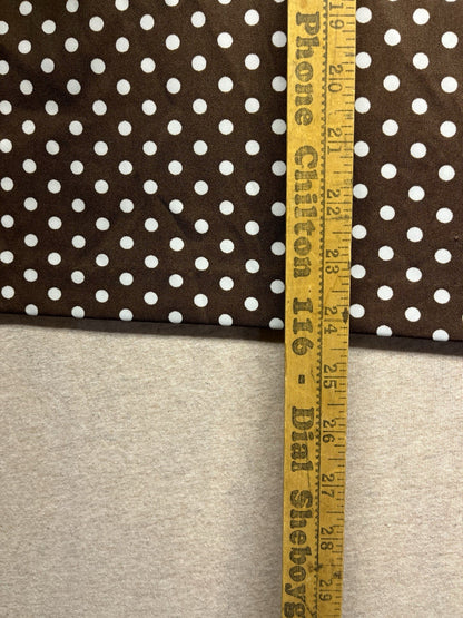 1960-70s Women’s Brown Knit Polka  Dot S Sleeve Top