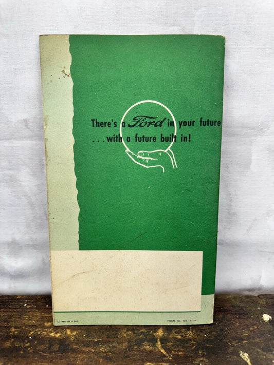 Vintage 50 Ford Pamphlet #1009