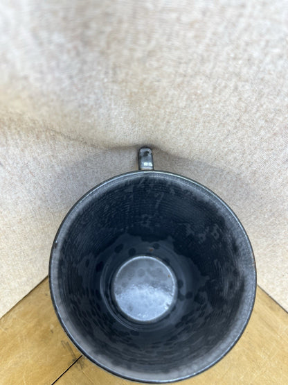 Grey Enamel Coffee Cup