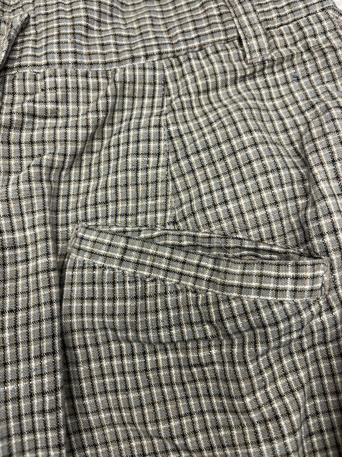 1990s Women’s Brown Plaid Cotton Pants