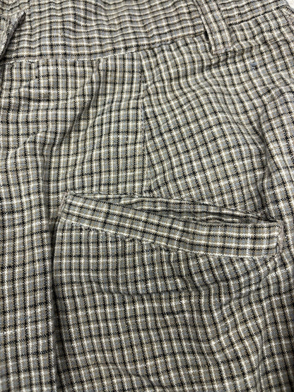 1990s Women’s Brown Plaid Cotton Pants