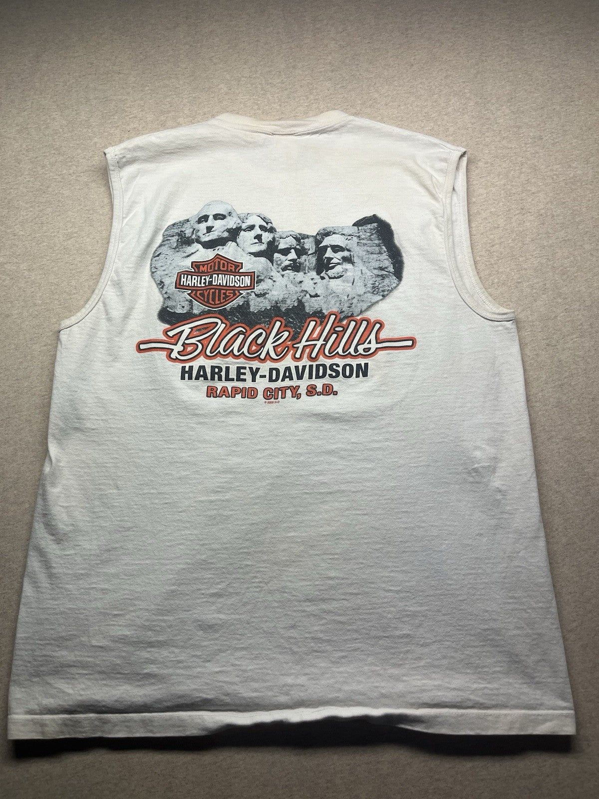 Harley Sturgis Men’s XL Wht Sleeveless