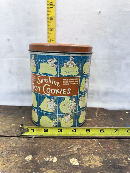 Sunshine Toy Cookies Empty Vtg Tin #1463