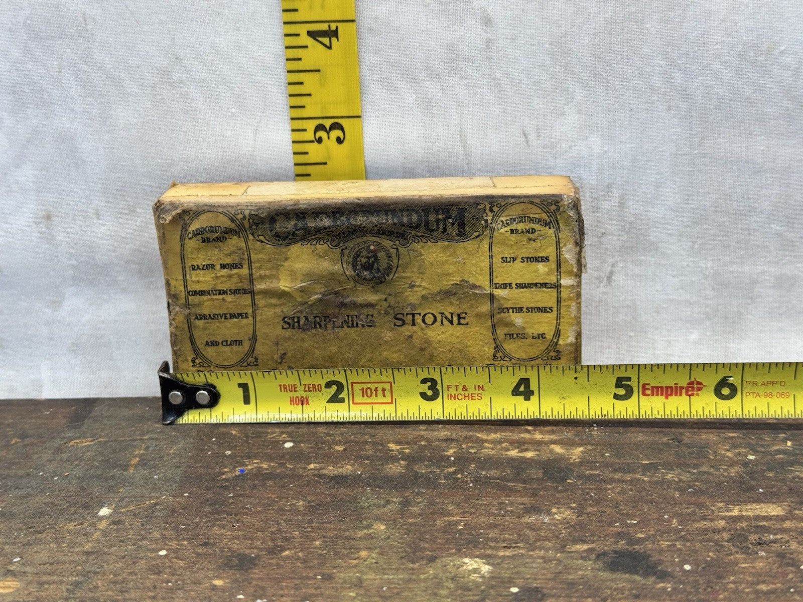 Sharpening Stone With Box Antique #1421