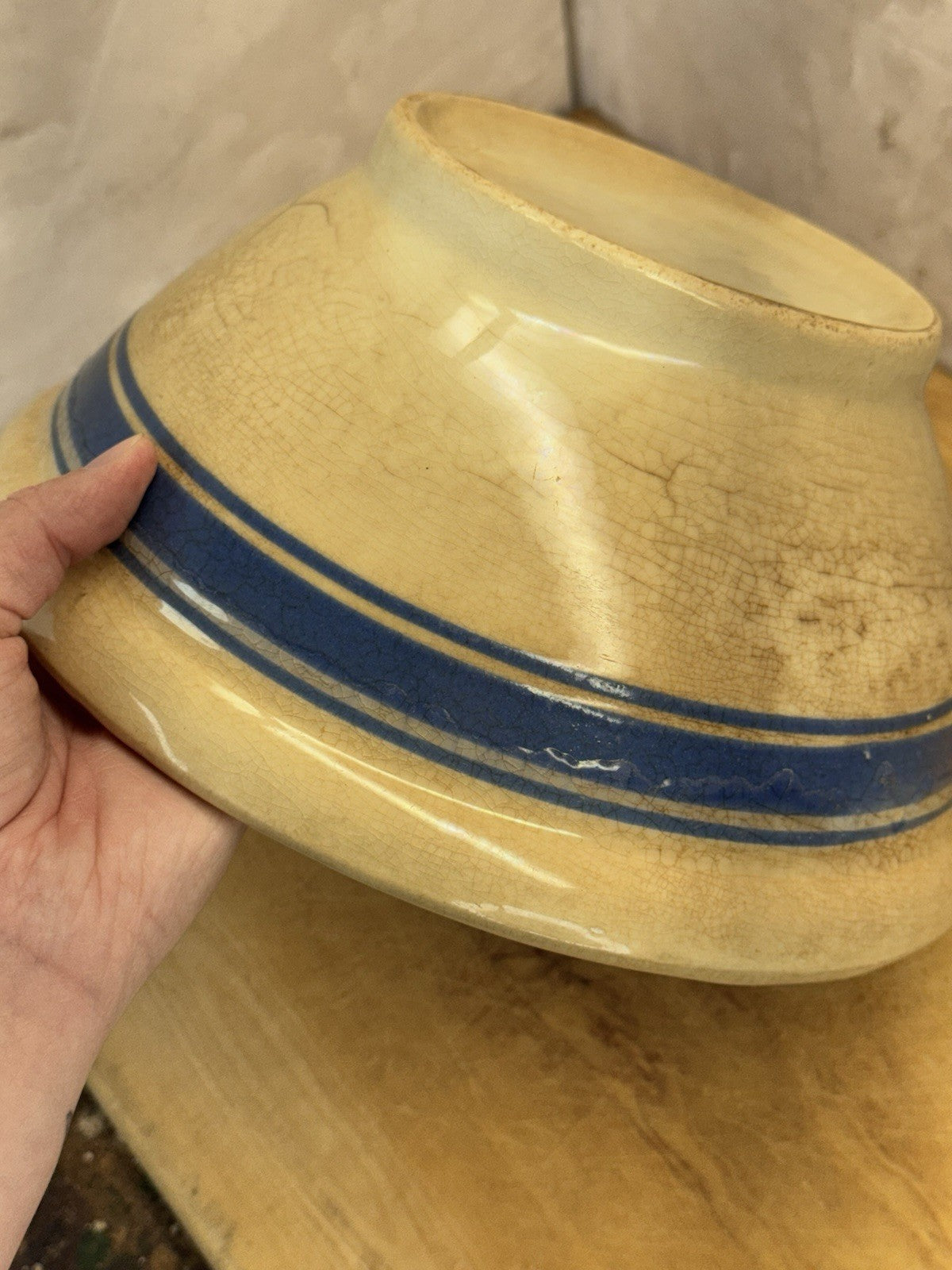 Stoneware Bowl Antique  #1432