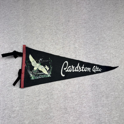 Cardston Alta Vintage Fabric Pennant Banner Flag Souvenir 