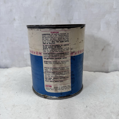 Quaker Bleach Tin Can Paper Label Vintage Empty 