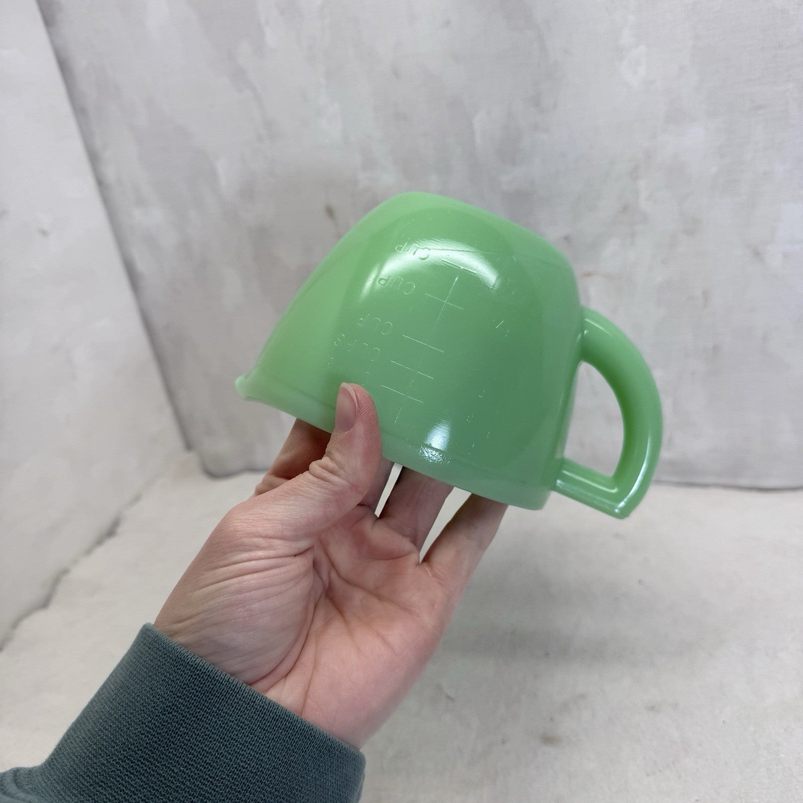 McKee Jadeite Green Measuring Glass Cup Vintage Glows