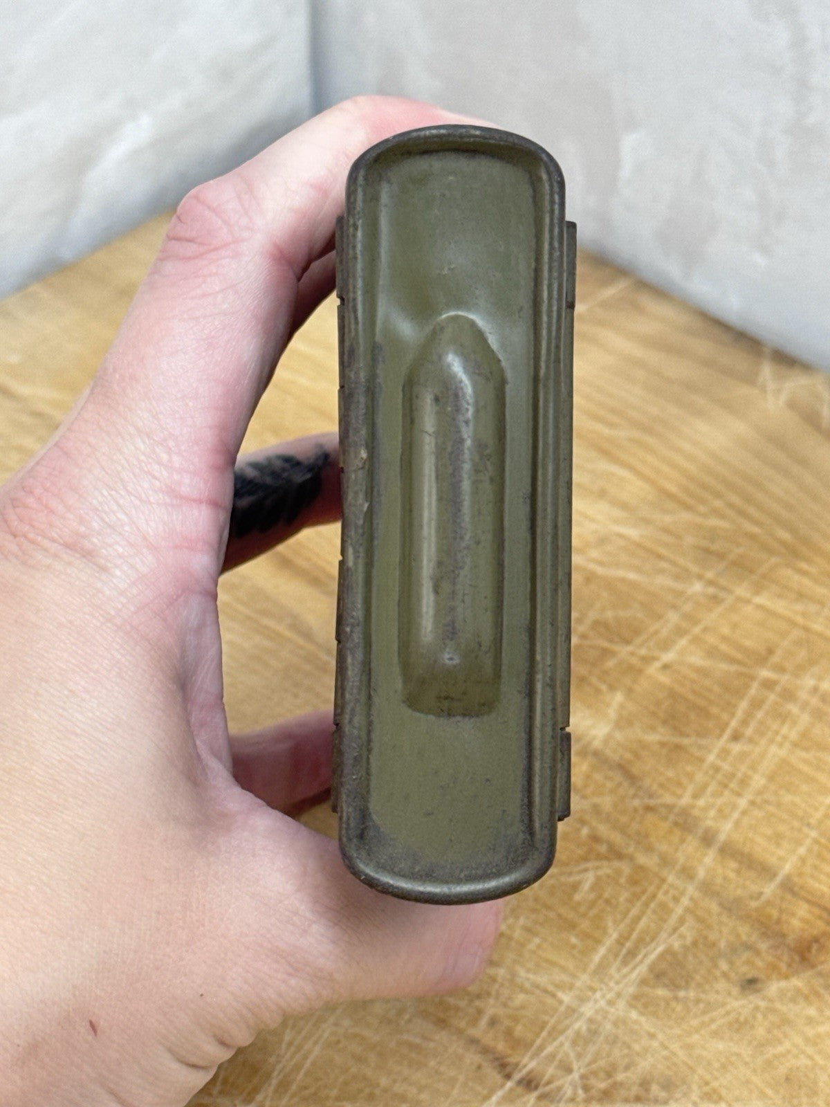 WWII Medical Metal Tin Green Vintage #1201