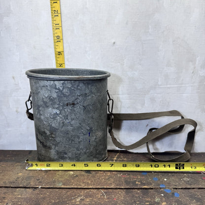 Vintage Small Strap Minnow Bucket Metal