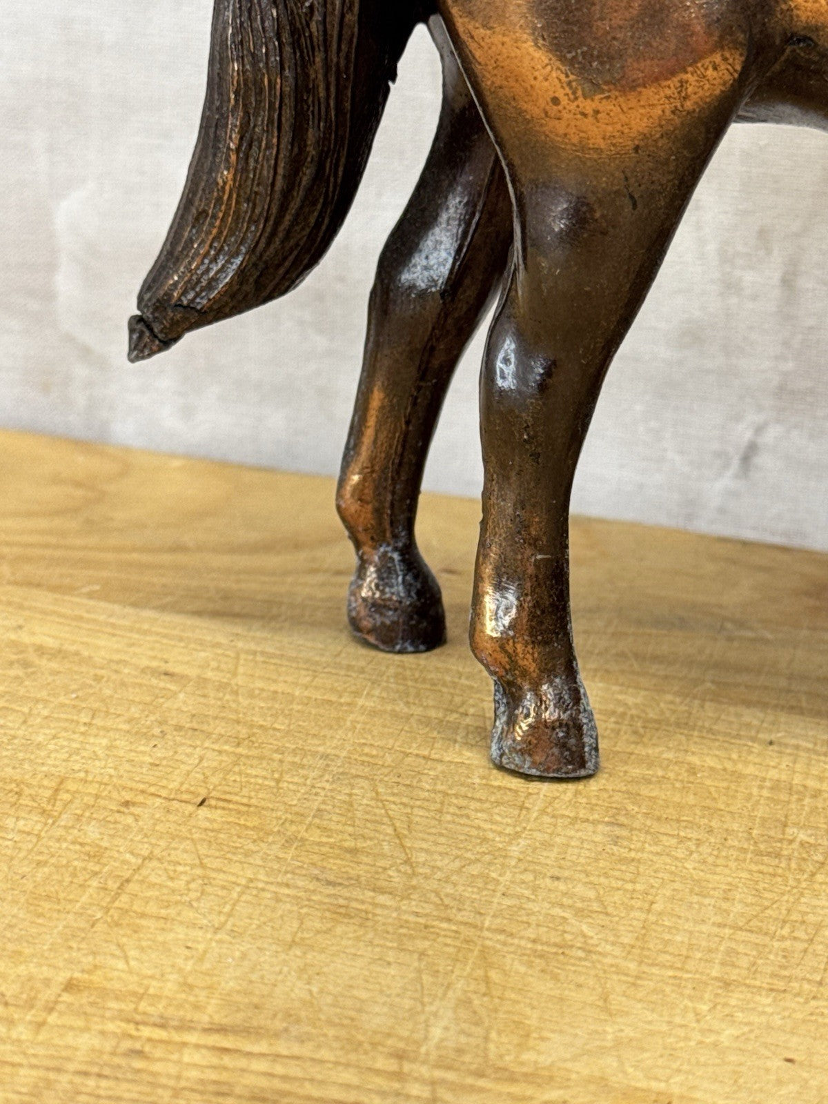 copper plated metal horse 1950s #1068