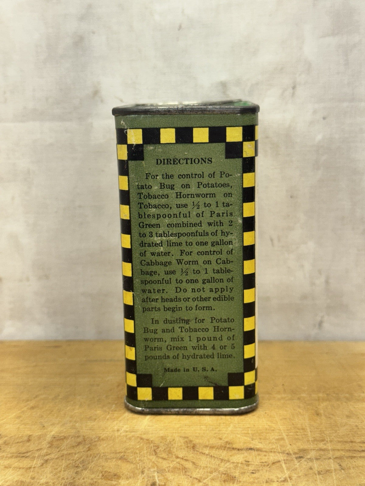 Acme Paris Green Empty  Tin #1221