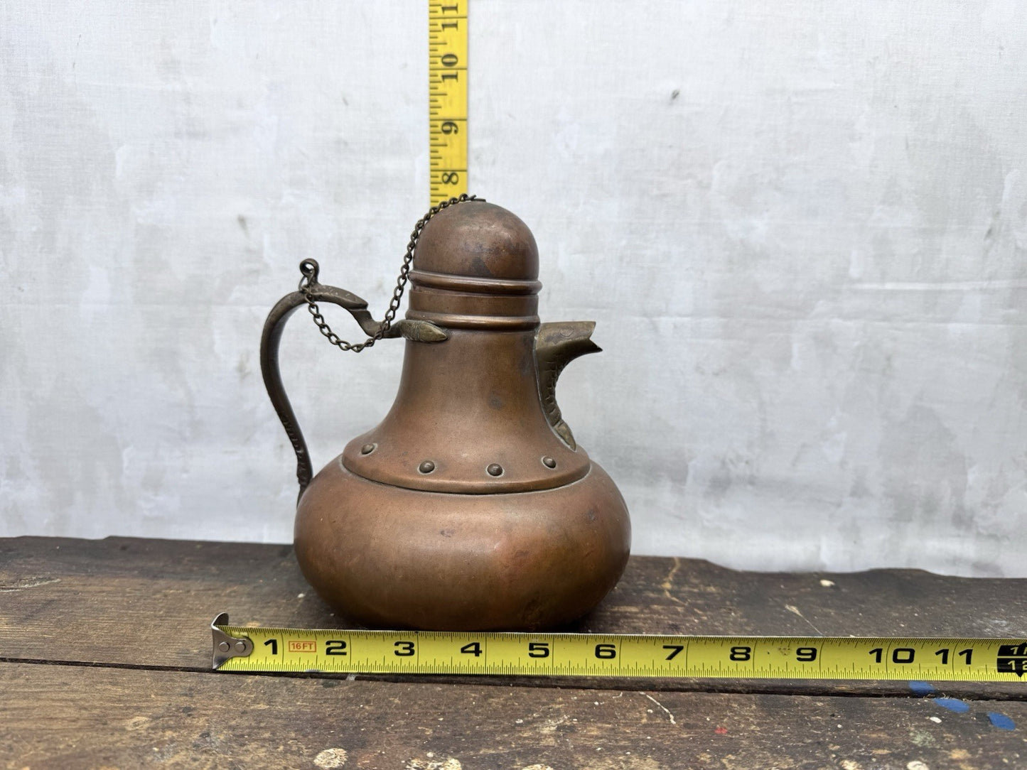 Copper Tea Pot #1234 Vtg