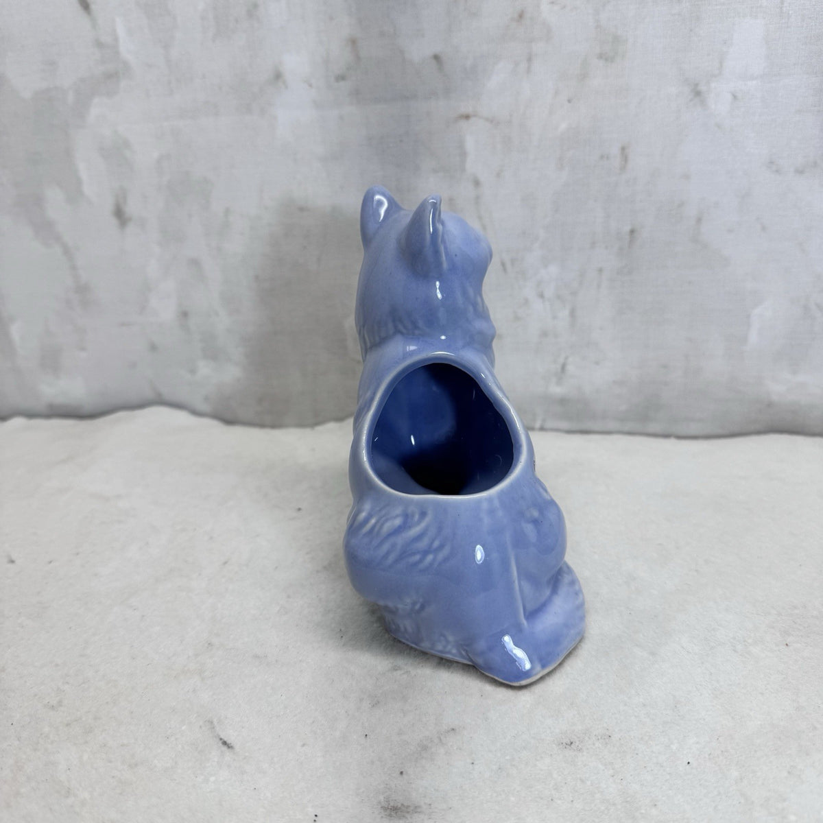 Blue Cat Pottery Planter Vintage 