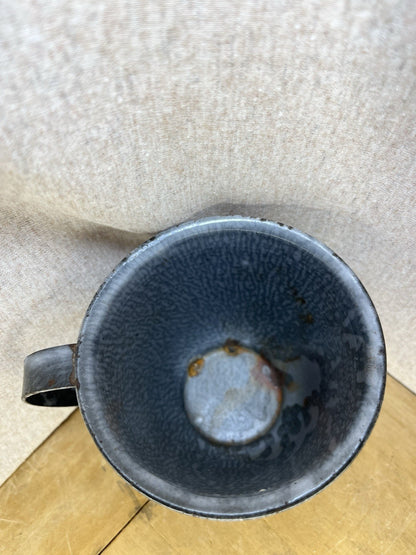 Grey Enamel Coffee Cup
