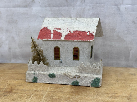 Small Putz House Christmas Antique Japan #1369
