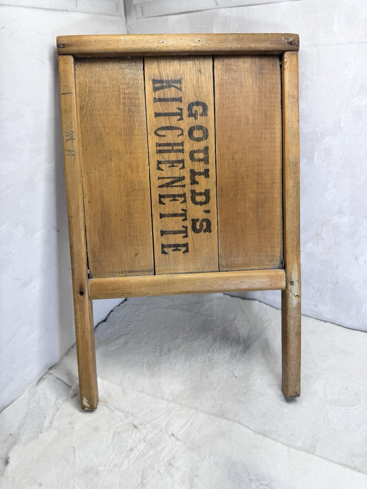 Goulds Kitchenette Wooden Washboard Vintage REPAIRED