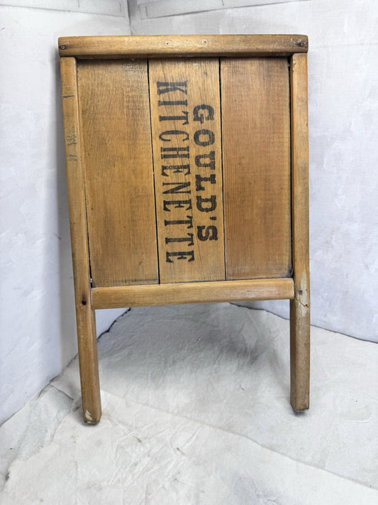 Goulds Kitchenette Wooden Washboard Vintage REPAIRED