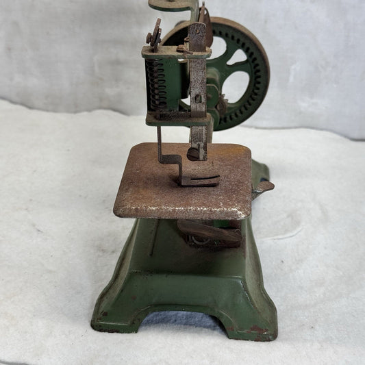 Child’s Metal Vintage Green Sewing Machine