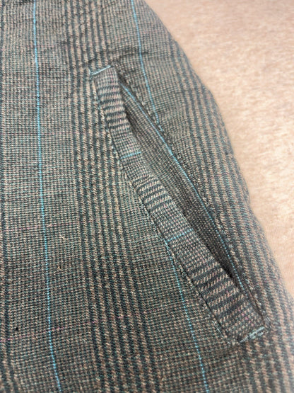 1980s Women’s Cotton Grey stripe Stirrup Pants